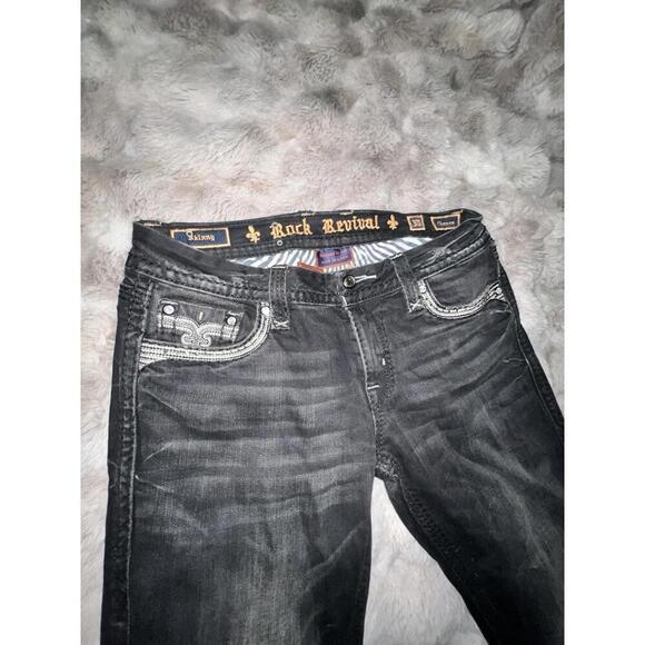 Black ROCK REVIVAL Julieta Charon jeans with Rhinestones, 30 - Picture 4 of 9